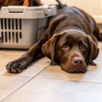 Dog eating food for sensitive stomach